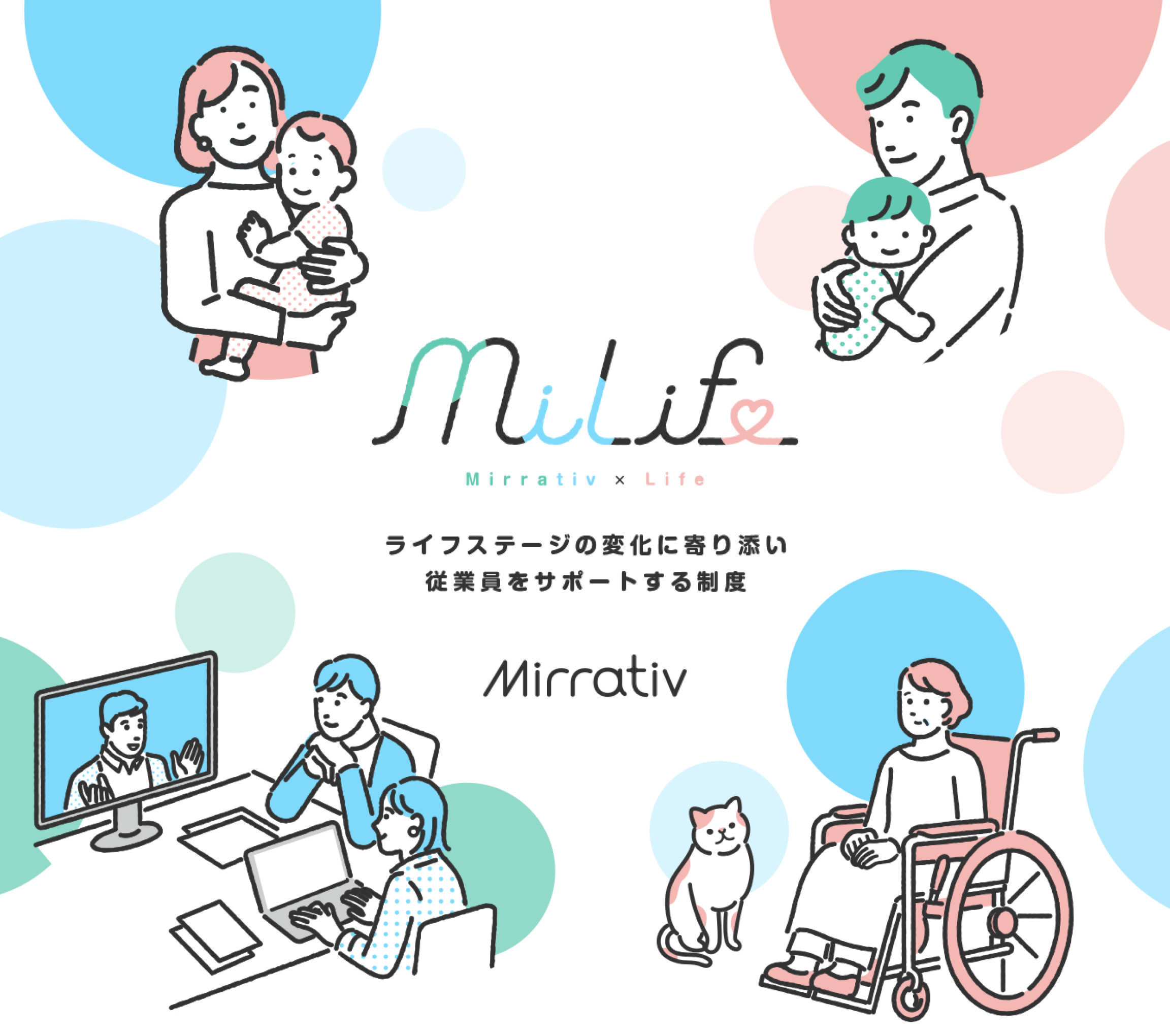 MiLifeはライフステージの変化に寄り添い従業員をサポートする制度です